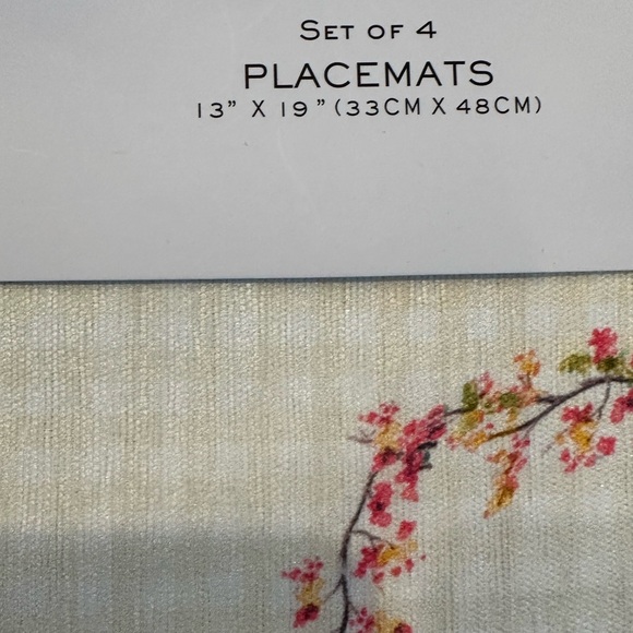 Nicole Miller Easter Spring Placemats set of 4 - Picture 6 of 6